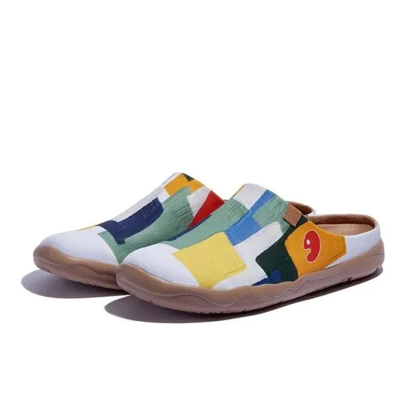 UIN Men's Comfort Mules Walking Casual Travel Shoes slipper (Energy Stacking 2)