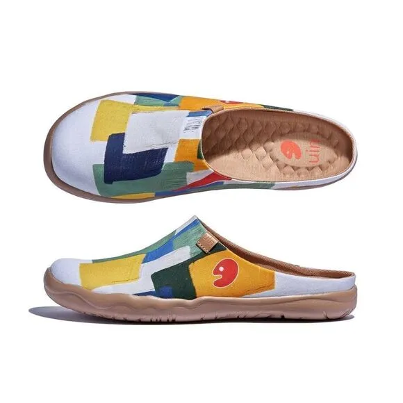 UIN Men's Comfort Mules Walking Casual Travel Shoes slipper (Energy Stacking 2)