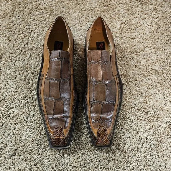 Umberto Pellegrini Brown Italian Leather Shoes - Men sz 12