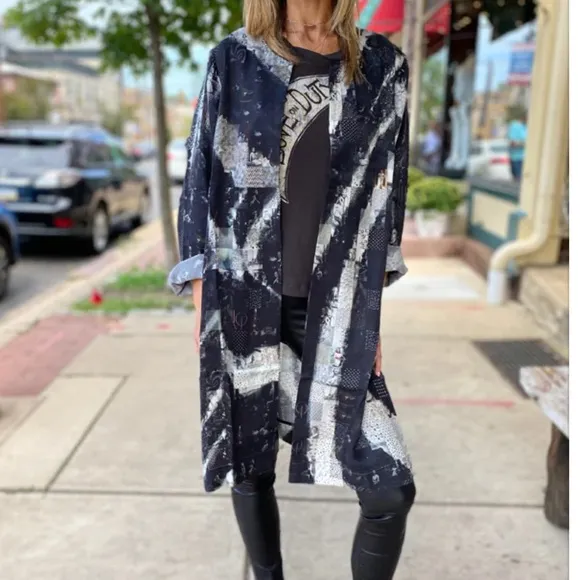 Unbreakable Evolution Collage Button Up Duster