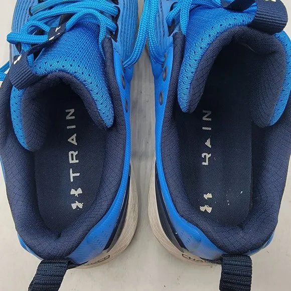 Under Armour Charged Mens 11.5 Blue Shoes Commit TR 3 Training Shoes 3023703-401