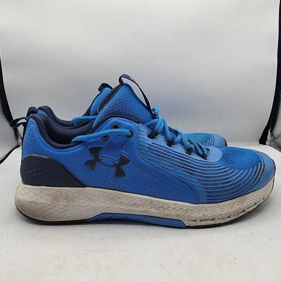 Under Armour Charged Mens 11.5 Blue Shoes Commit TR 3 Training Shoes 3023703-401