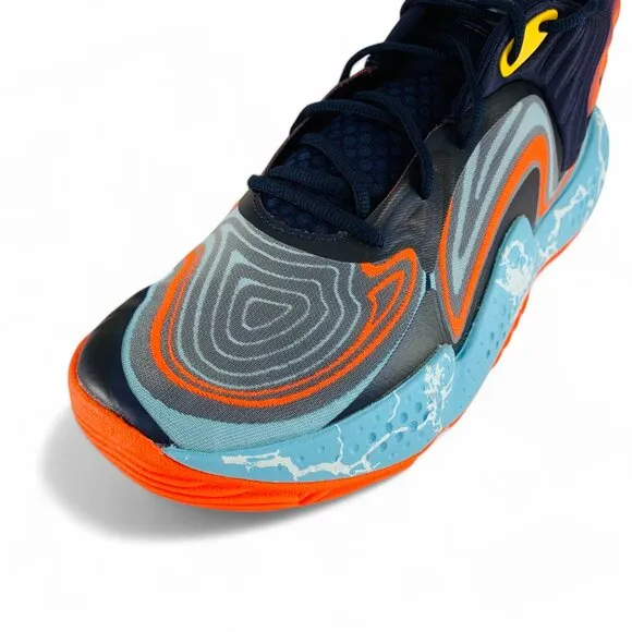 Under Armour Spawn 6 Mid E24 Navy Sky Blue Men's Basketball Shoes 3028336-400