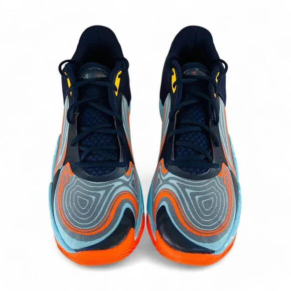 Under Armour Spawn 6 Mid E24 Navy Sky Blue Men's Basketball Shoes 3028336-400