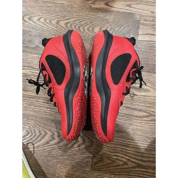Under Armour UA Lockdown 6 Red Black Basketball Size 13 Mens New 3025616-600
