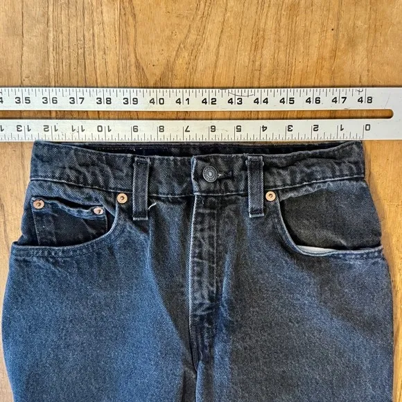 USA‎ Vintage Levi's 550 Relaxed Fit Tapered Leg Black Jeans Women's
