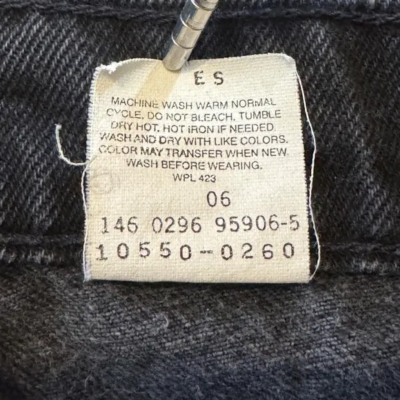 USA‎ Vintage Levi's 550 Relaxed Fit Tapered Leg Black Jeans Women's