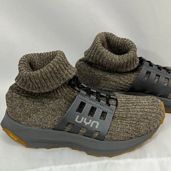 UYN Sz 39 8 Uynner Womens Brown Taupe Booties Hero Shoes Merino Wool Vibram Sole