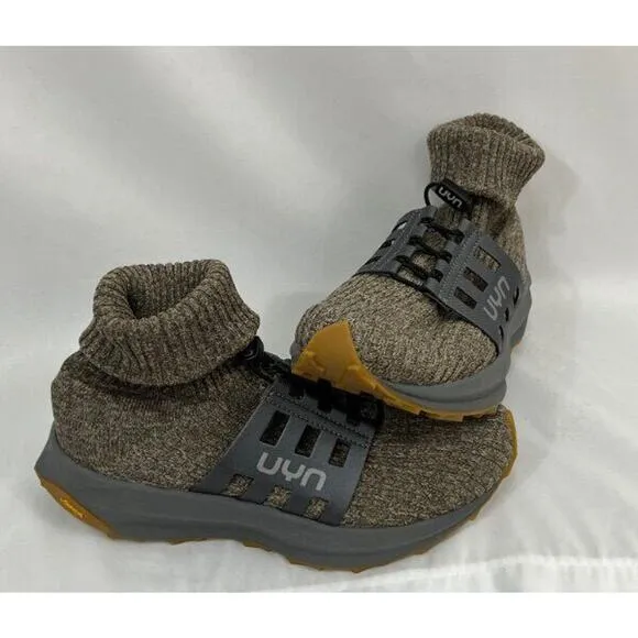 UYN Sz 39 8 Uynner Womens Brown Taupe Booties Hero Shoes Merino Wool Vibram Sole