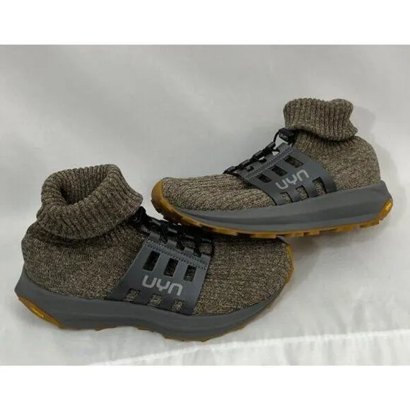 UYN Sz 39 8 Uynner Womens Brown Taupe Booties Hero Shoes Merino Wool Vibram Sole