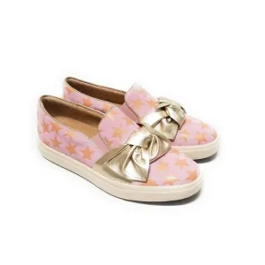 Vaneli Sport Odelet Metallic Star Print Sneakers in Pink &amp; Gold Womens Size 7