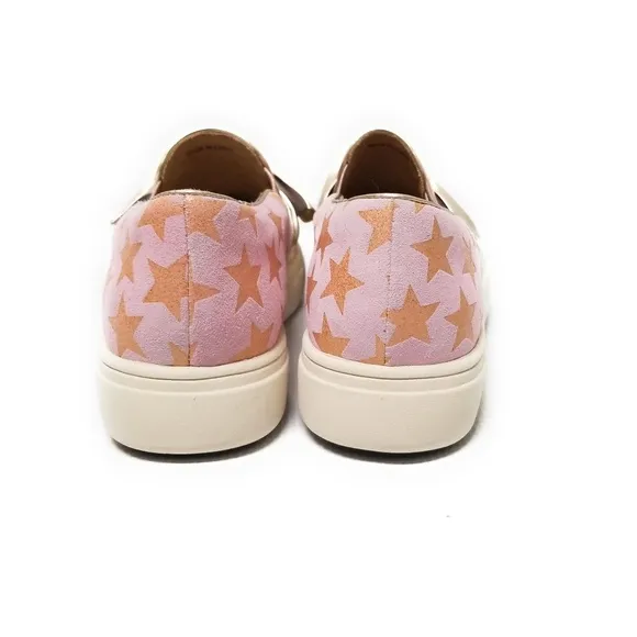 Vaneli Sport Odelet Metallic Star Print Sneakers in Pink &amp; Gold Womens Size 7