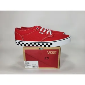 Vans Atwood Checker Sidewall Shoes Sneakers Mens 12 Red White Black VN0A5HTRRED