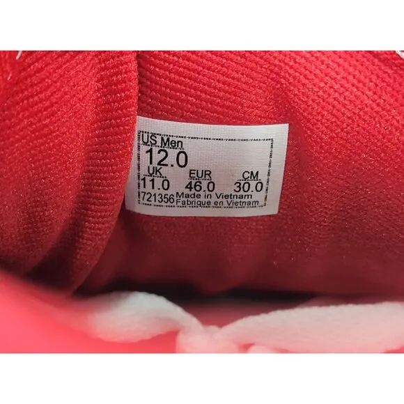 Vans Atwood Checker Sidewall Shoes Sneakers Mens 12 Red White Black VN0A5HTRRED