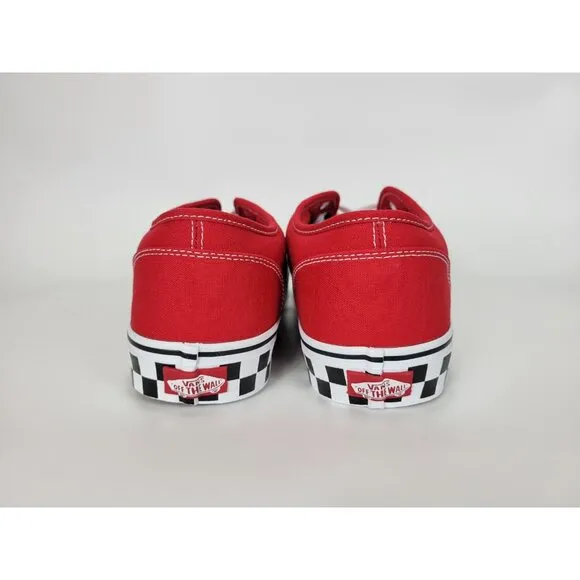Vans Atwood Checker Sidewall Shoes Sneakers Mens 12 Red White Black VN0A5HTRRED