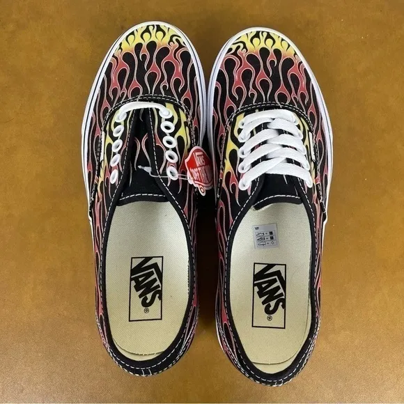 Vans Authentic Mash Up Flame Canvas Sneaker Size 10 Women