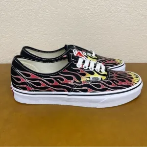 Vans Authentic Mash Up Flame Canvas Sneaker Size 9.5 Women