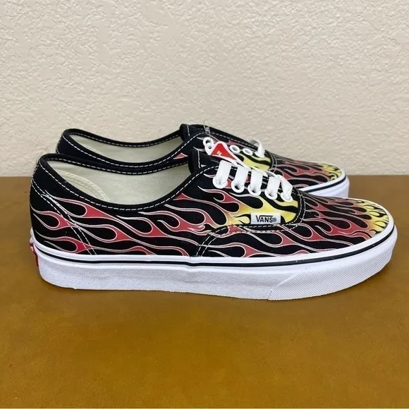 Vans Authentic Mash Up Flame Canvas Sneaker Size 9.5 Women