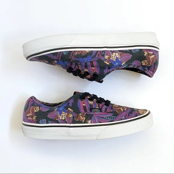 Vans authentic Nintendo donkey Kong print black purple canvas lo top sneakers