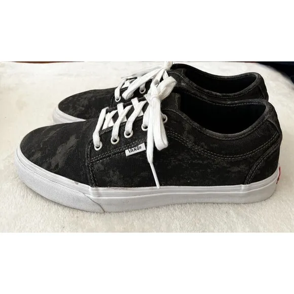 Vans Authentic Pro UltraCush Camo Black Canvas Skateboarding Shoes Mens sz 11.5