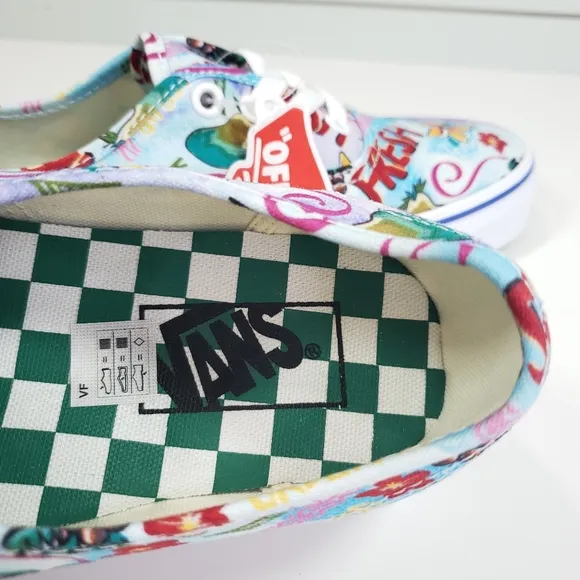 Vans Authentic Vans Market Tropic Hawaii Aloha Canvas Skateboard Sneakers Men 6