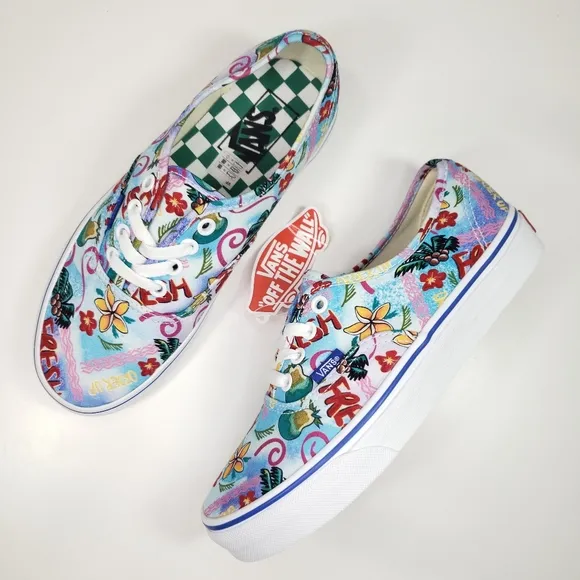 Vans Authentic Vans Market Tropic Hawaii Aloha Canvas Skateboard Sneakers Men 6