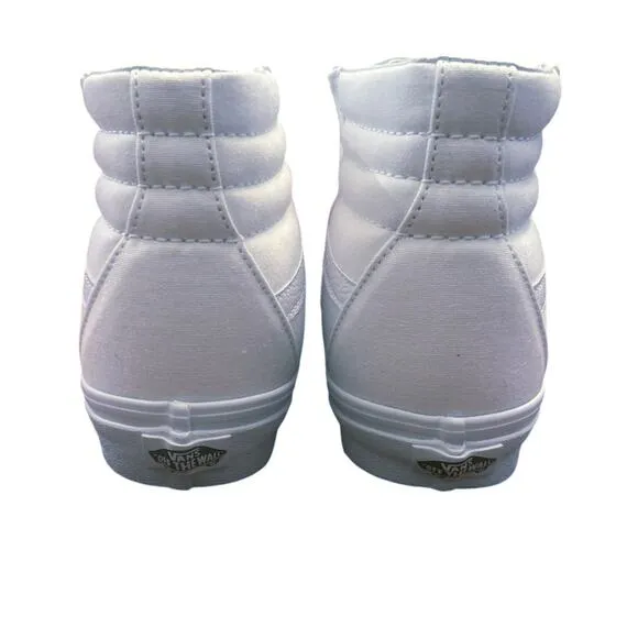 VANS Canvas Sk8-Hi True White Sneaker Shoes NEW Unisex Size M8/W9.5