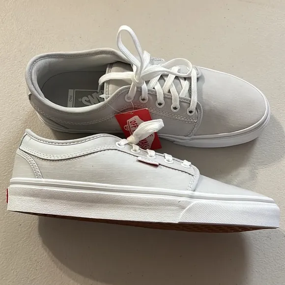 VANS | Chukka Low Chambray Grey &amp; White Skate Shoes