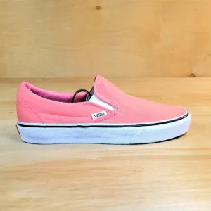 Vans Classic Slip-On Pink Lemonade Canvas Unisex Athletic Shoes