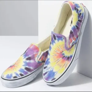 VANS Classic Slip On Washed Tie Dye Sneakers Size 6 Women