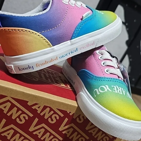Vans Colorful Era Elastic Lace Shoes Size 8T