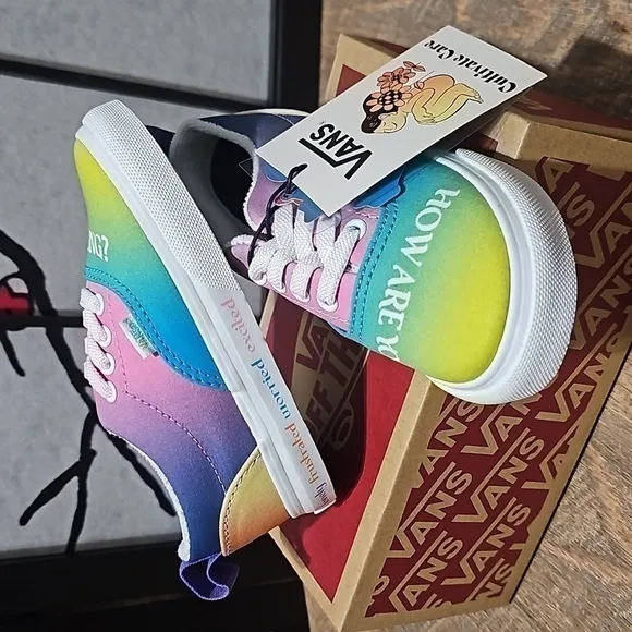Vans Colorful Era Elastic Lace Shoes Size 8T