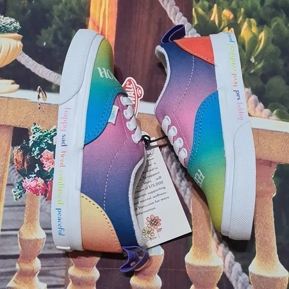 Vans Colorful Era Elastic Lace Shoes Size 8T