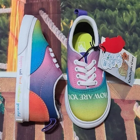 Vans Colorful Era Elastic Lace Shoes Size 8T