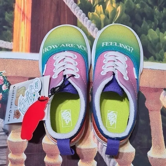 Vans Colorful Era Elastic Lace Shoes Size 8T