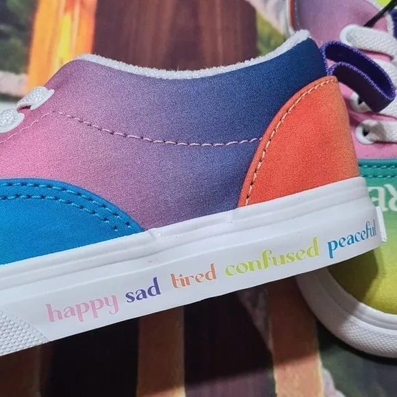Vans Colorful Era Elastic Lace Shoes Size 8T