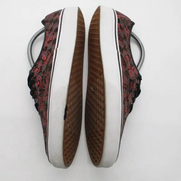VANS Disney Mickey Mouse Skate Shoes Men's 10 Red Black All Over Print Canvas