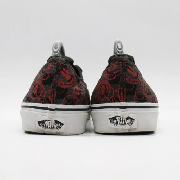 VANS Disney Mickey Mouse Skate Shoes Men's 10 Red Black All Over Print Canvas