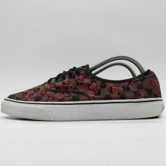 VANS Disney Mickey Mouse Skate Shoes Men's 10 Red Black All Over Print Canvas
