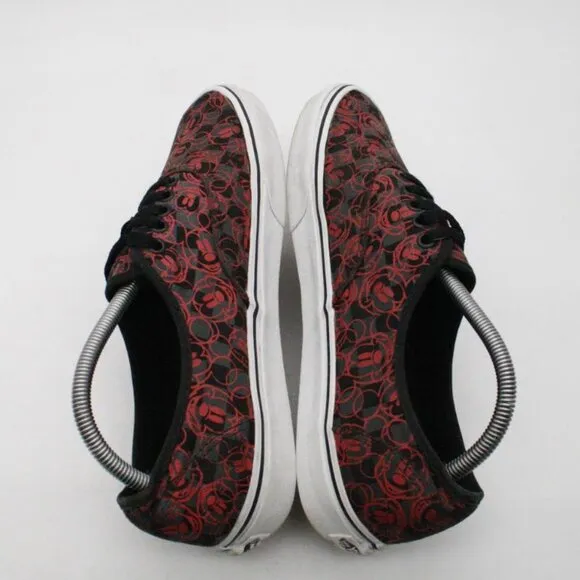 VANS Disney Mickey Mouse Skate Shoes Men's 10 Red Black All Over Print Canvas