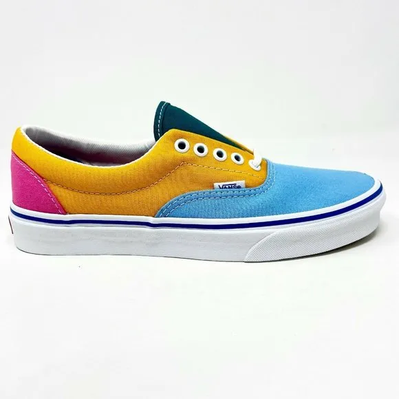 Vans Era (Canvas) Multicolor Bright Orange Blue Womens Shoes