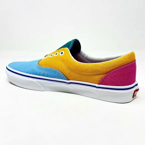 Vans Era (Canvas) Multicolor Bright Orange Blue Womens Shoes