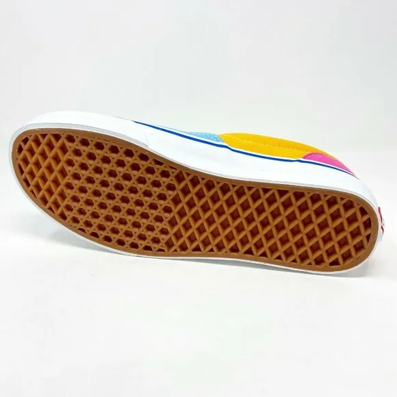 Vans Era (Canvas) Multicolor Bright Orange Blue Womens Shoes