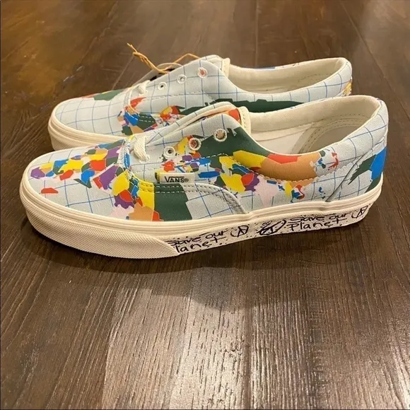 Vans Era Limited Edition Save Our Planet Skate Shoes Size 6.5 Women