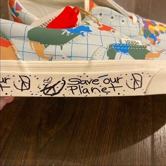 Vans Era Limited Edition Save Our Planet Skate Shoes Size 6.5 Women