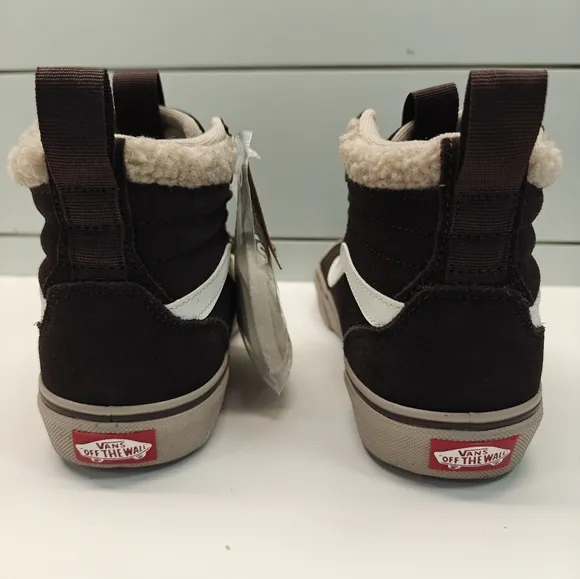 Vans Filmore Hi VansGuard Suede Sherpa Faux fur Brown Chocolate Sneakers Women 7