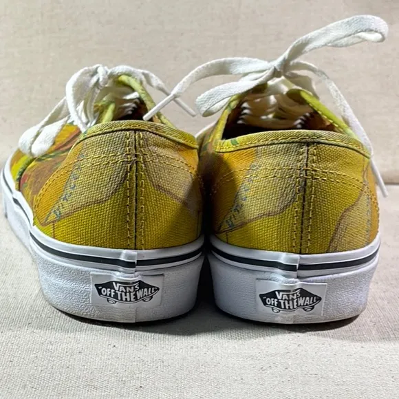 VANS Limited Release Van Gogh Museum Sunflowers Canvas Sneakers W 8/M 6.5