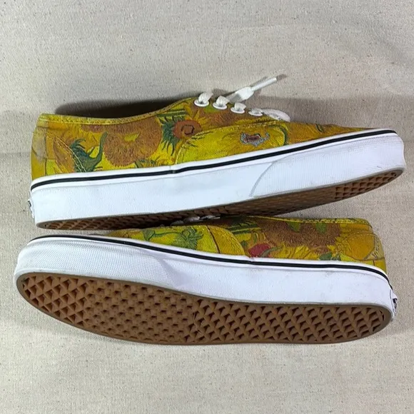 VANS Limited Release Van Gogh Museum Sunflowers Canvas Sneakers W 8/M 6.5