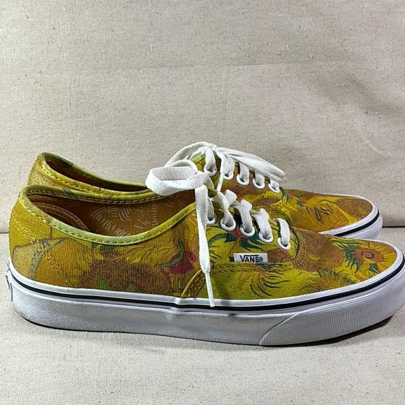 VANS Limited Release Van Gogh Museum Sunflowers Canvas Sneakers W 8/M 6.5
