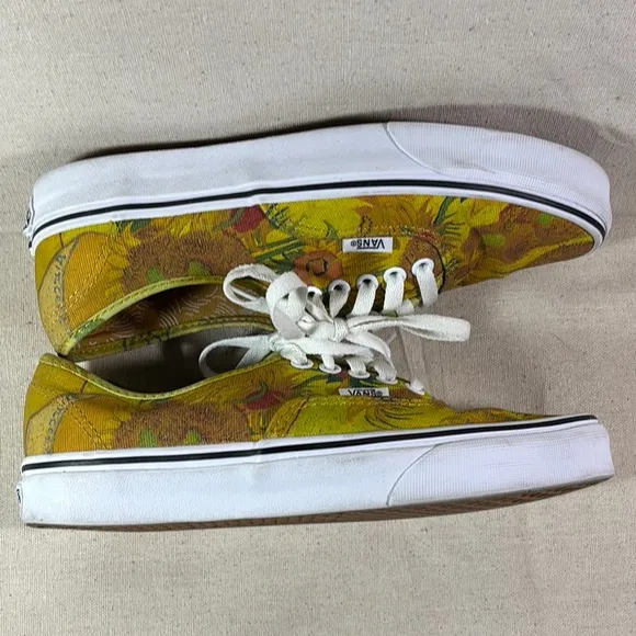 VANS Limited Release Van Gogh Museum Sunflowers Canvas Sneakers W 8/M 6.5